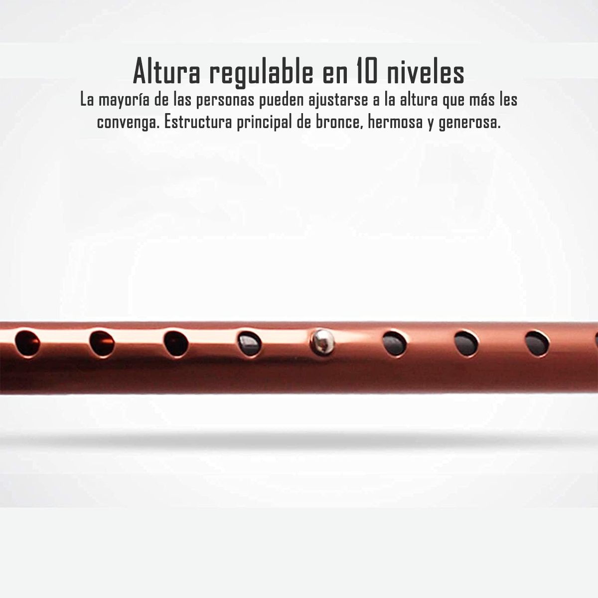 Baston Ortopedico Altura Regulable Adulto Mayor Bronce-4