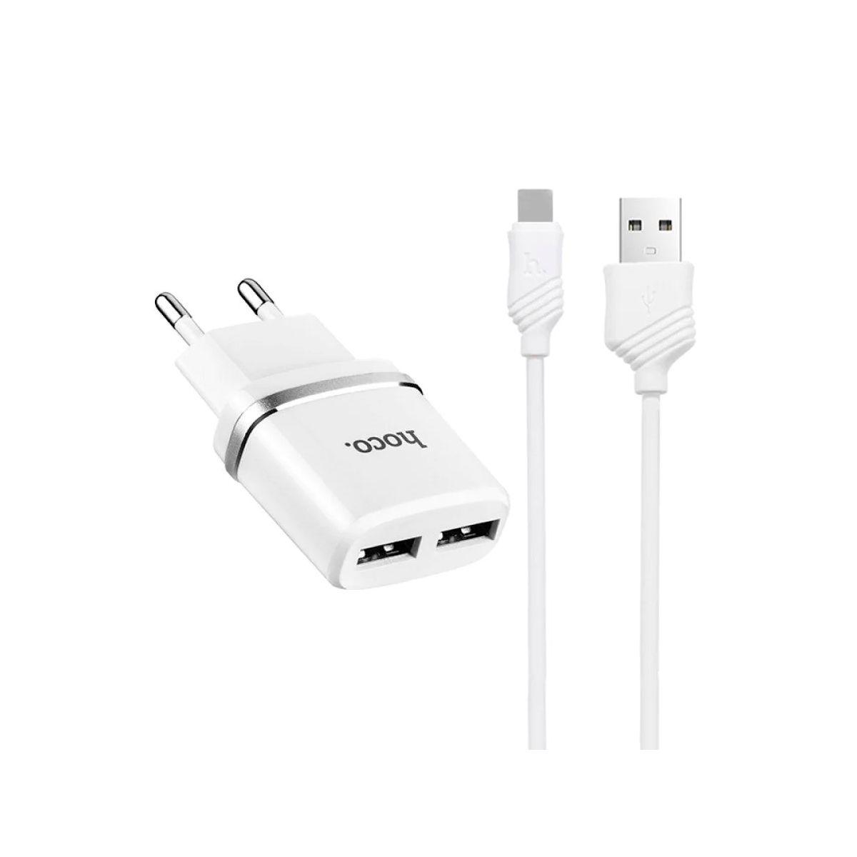 Cargador Certificado Sec Hoco C12 + Cable Lightning 2.4a-2