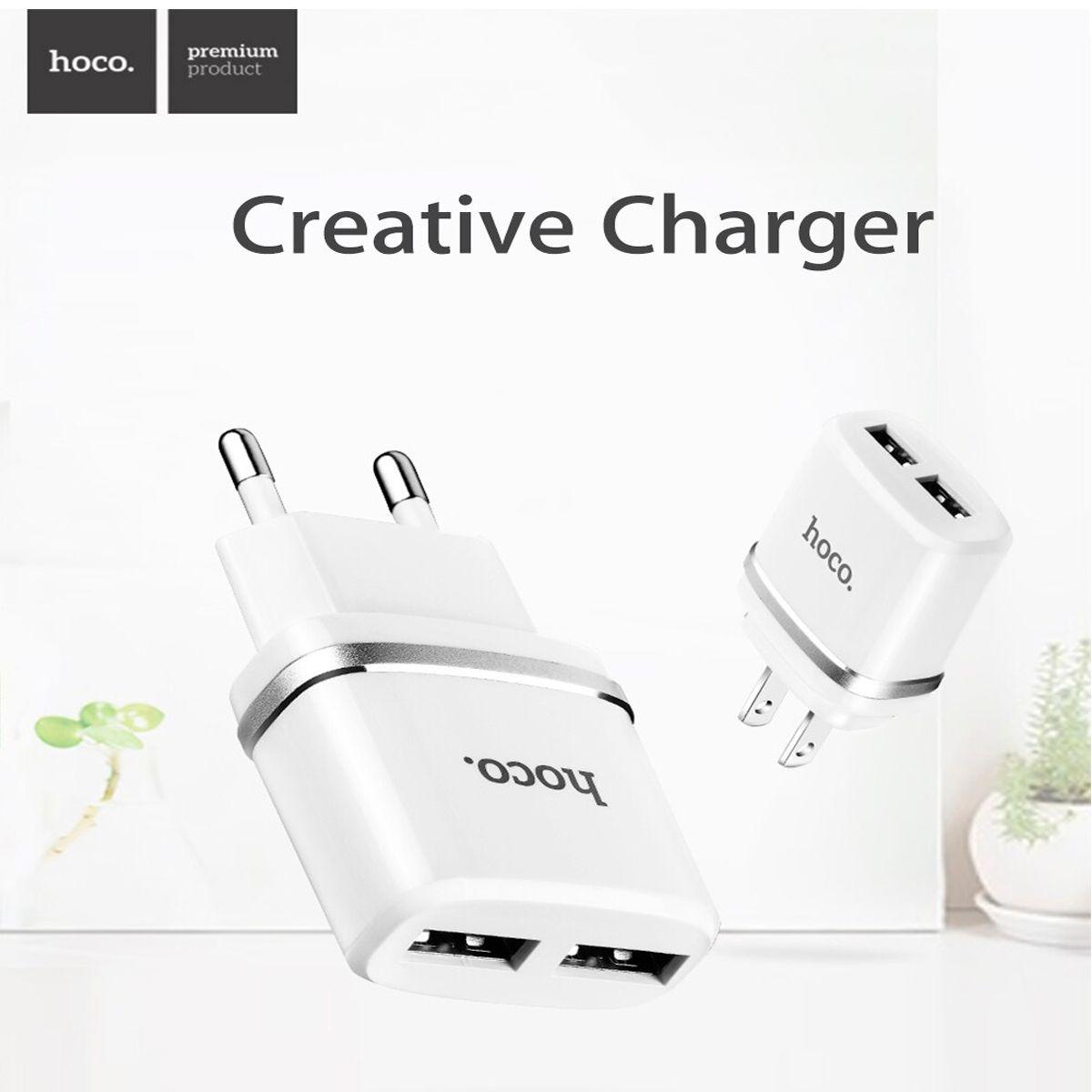 Cargador Certificado Sec Hoco C12 + Cable Lightning 2.4a-4