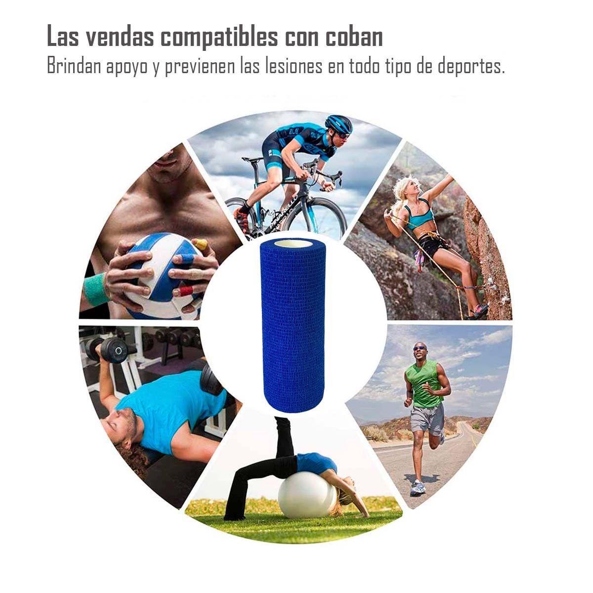 Venda Autoadherente Compatible Con Coban 15cm X 4.5mt -1 Und Azul-3