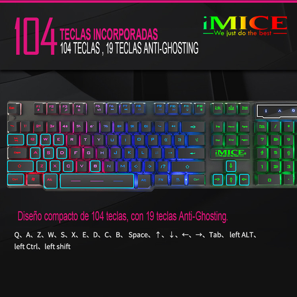 Teclado Gamer Premium Imice Ak 600 Retroiluminado-3