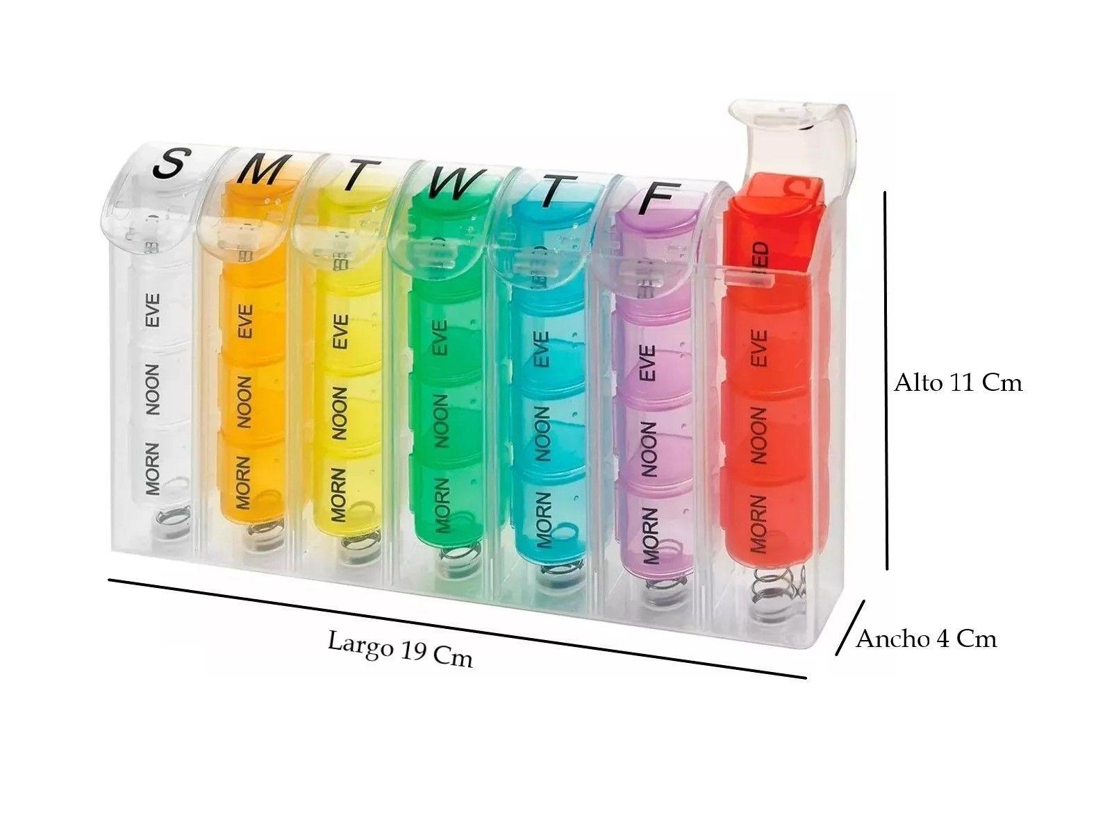 Pastillero Organizador Semanal 4 Tomas Diarias X 7 Dias-5