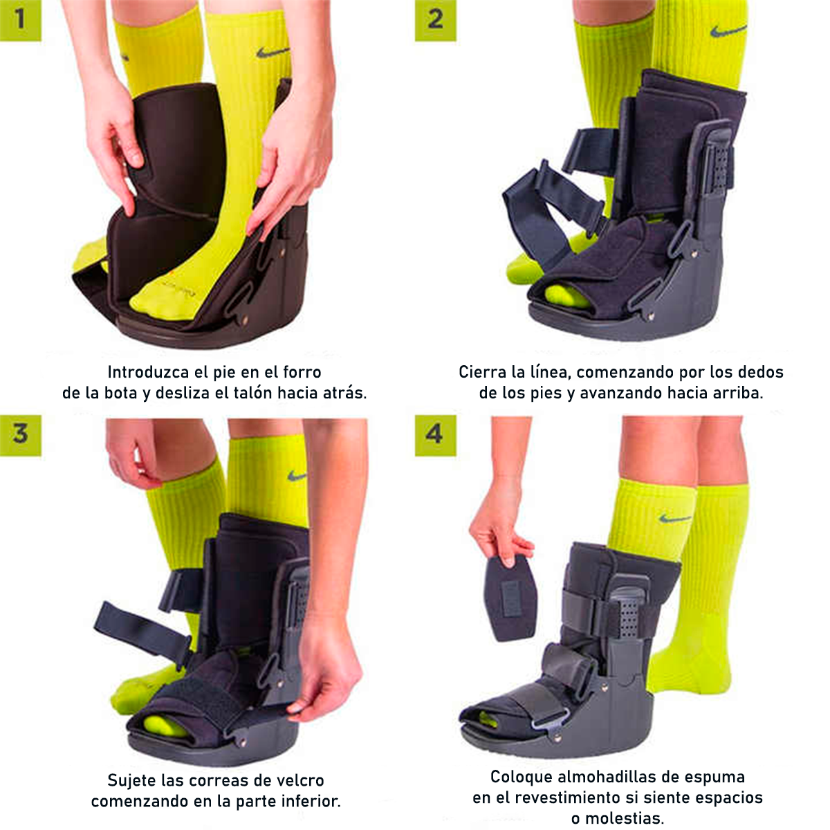 Bota Ortopédica Corta Cam Walker Adultos Premium Oneder Talla M-4