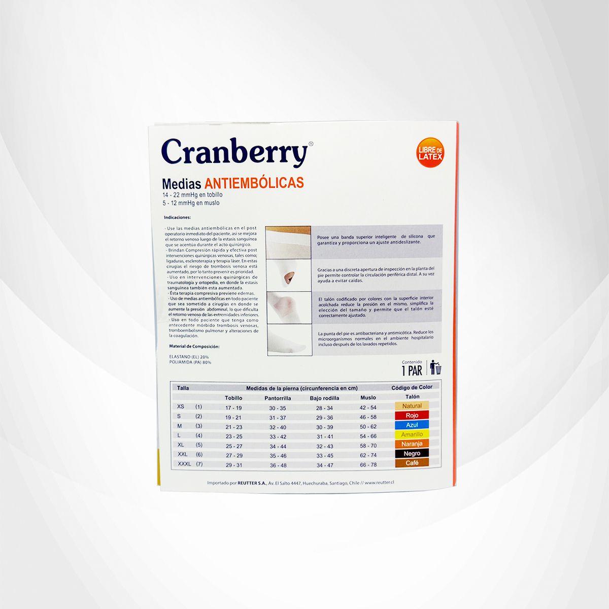 Medias Antiembolicas De Compresion - Cranberry Talla XL-5