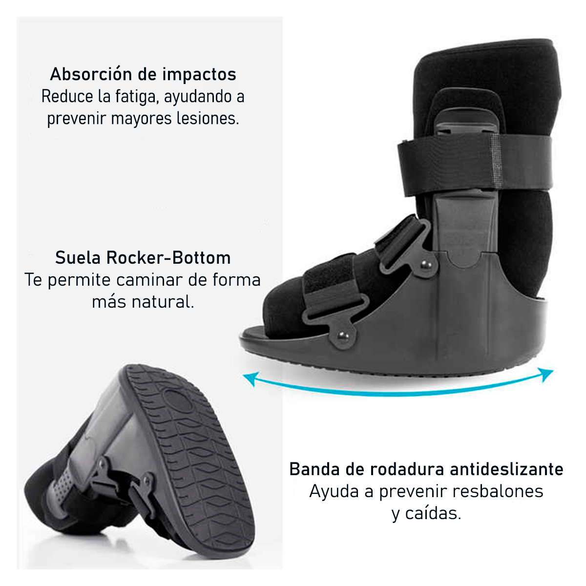 Bota Ortopedica Inmovilizadora Corta Premium Adulto Oneder Talla L-2