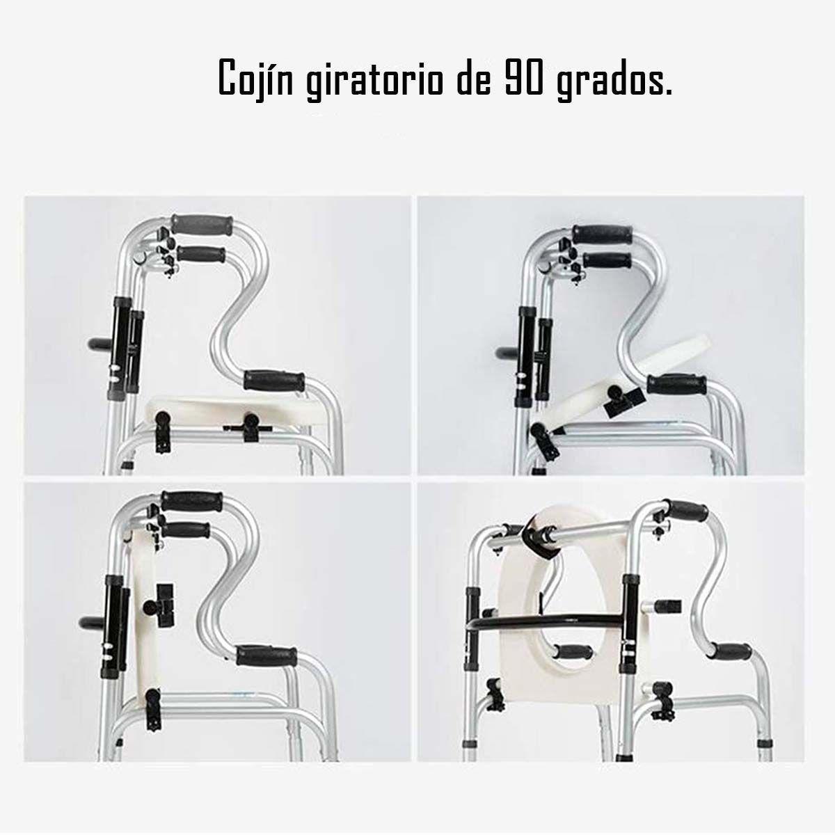 Baño Inodoro Andador  Portátil  Multifuncional 5 En 1-5