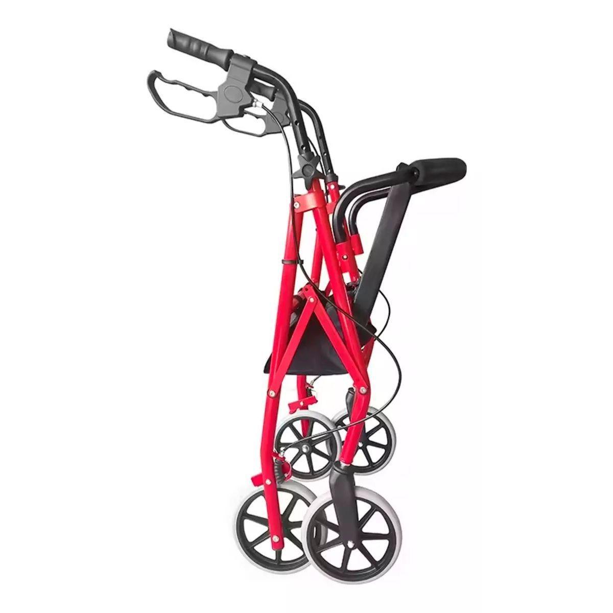 Andador Burrito Ortopedico 4 Ruedas Con Asiento Y Bolso 3004D-3