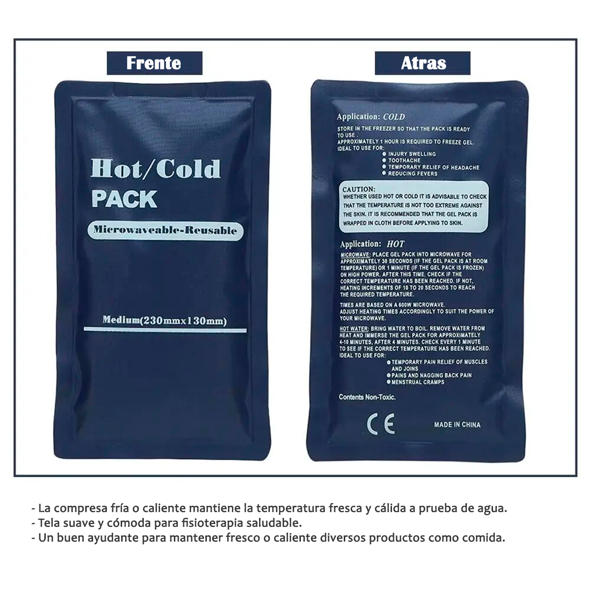 Gelpack Compresa Frio Calor Guatero Mediano De 23x13 Cm-3