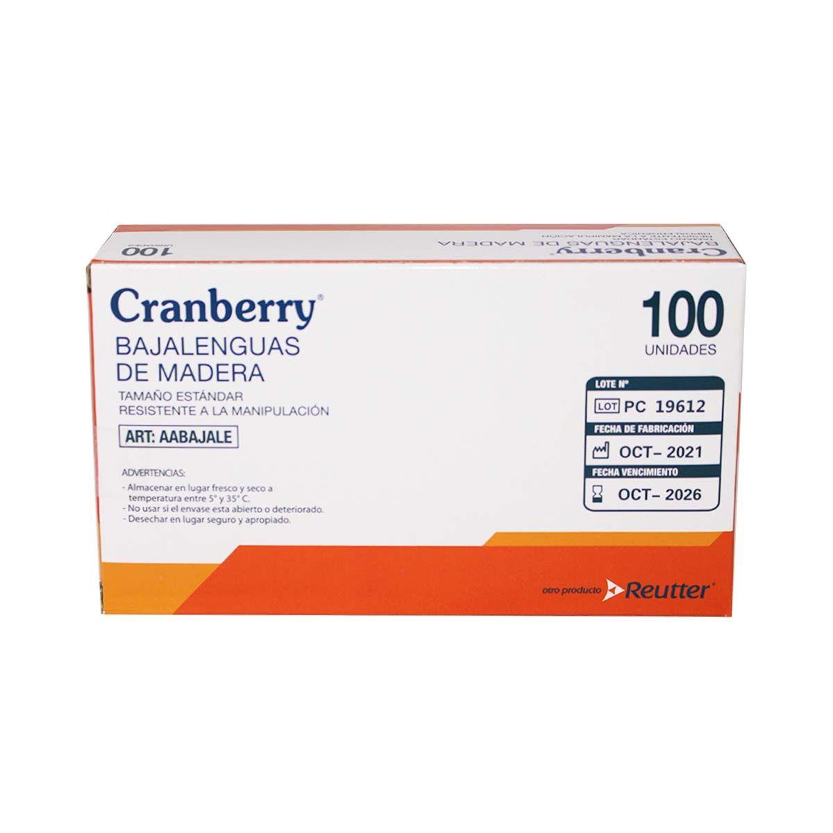 Bajalengua De Madera No Estéril Desechable Cranberry 100 Uds-3