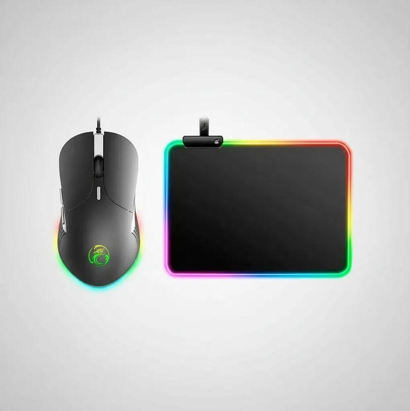 Kit Gamer Mouse Imice X6 6400 Dpi Mousepad Rgb 35x25cm-2