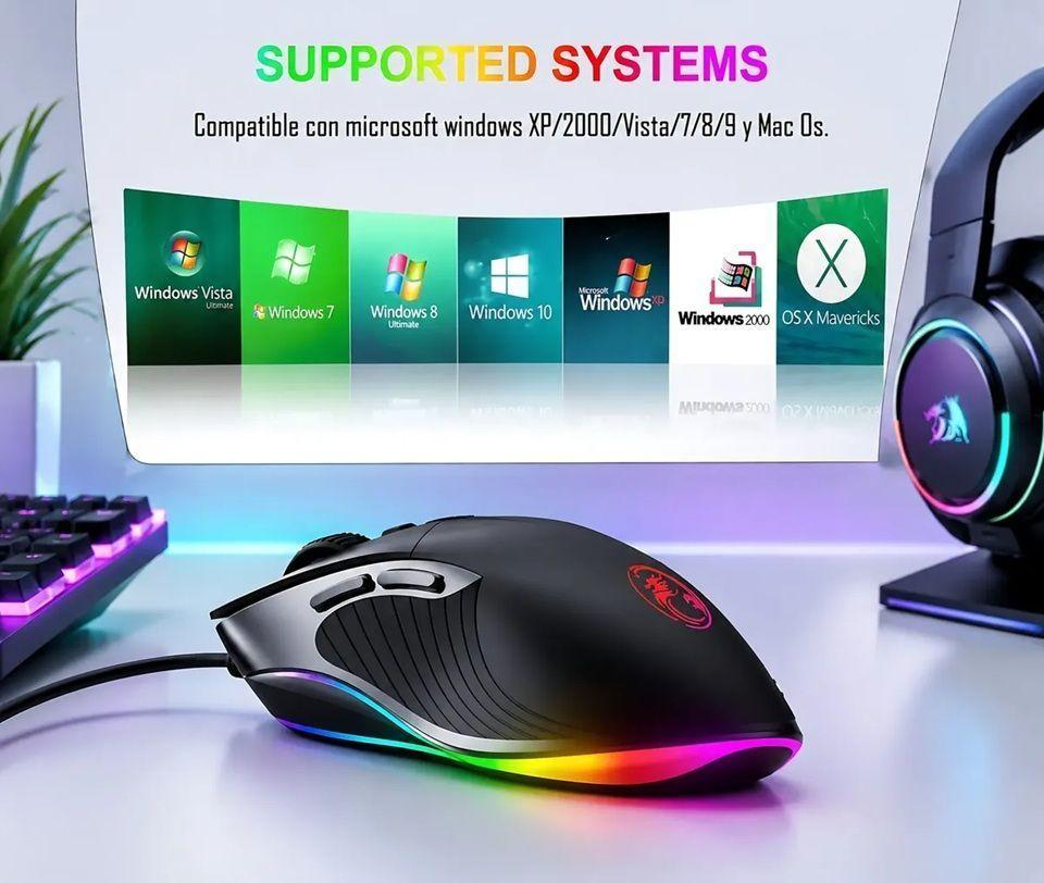 Kit Gamer Mouse Imice X6 6400 Dpi Mousepad Rgb 35x25cm-5