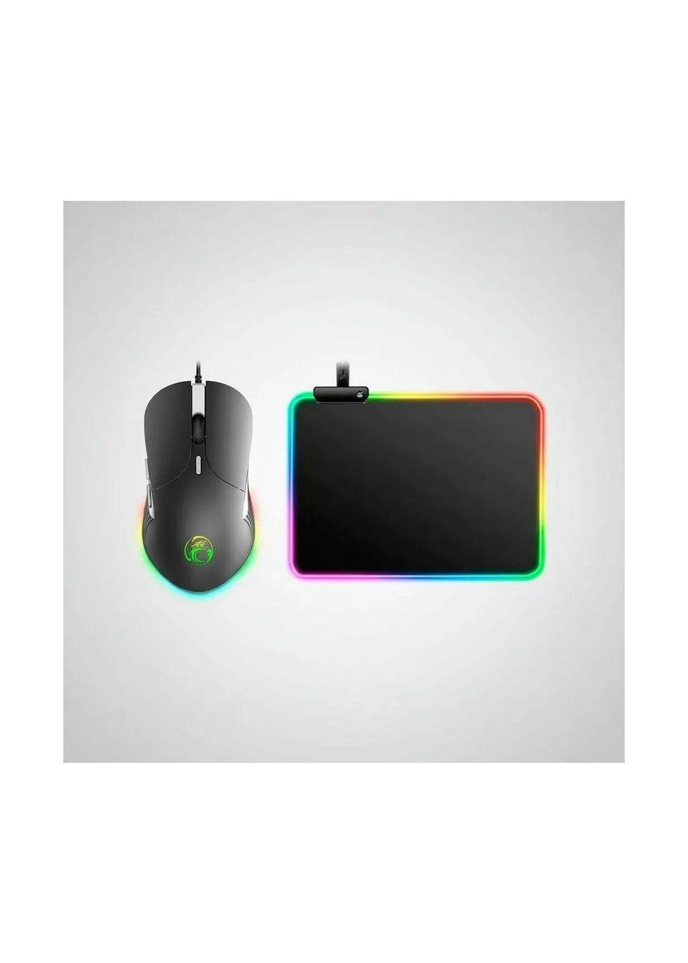 Kit Gamer Mouse Imice X6 6400 Dpi Mousepad Rgb 35x25cm-2