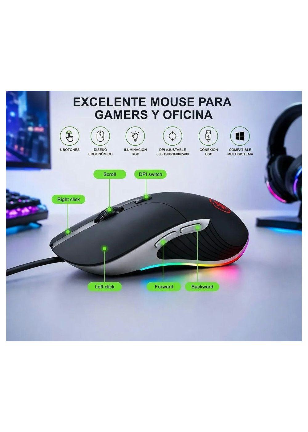 Kit Gamer Mouse Imice X6 6400 Dpi Mousepad Rgb 35x25cm-4