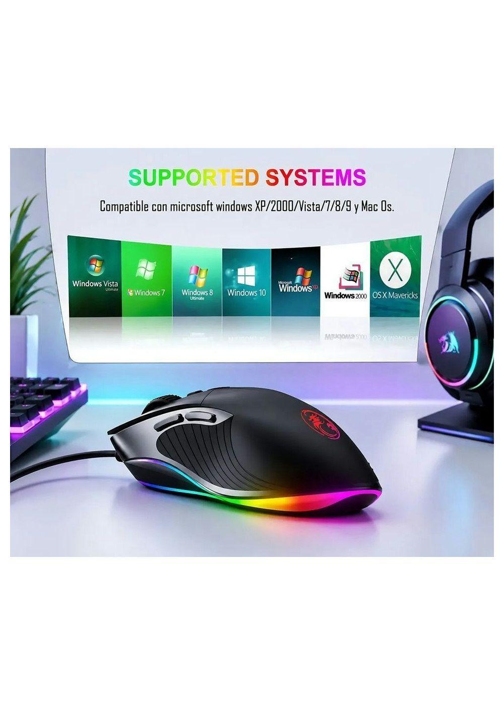 Kit Gamer Mouse Imice X6 6400 Dpi Mousepad Rgb 35x25cm-5
