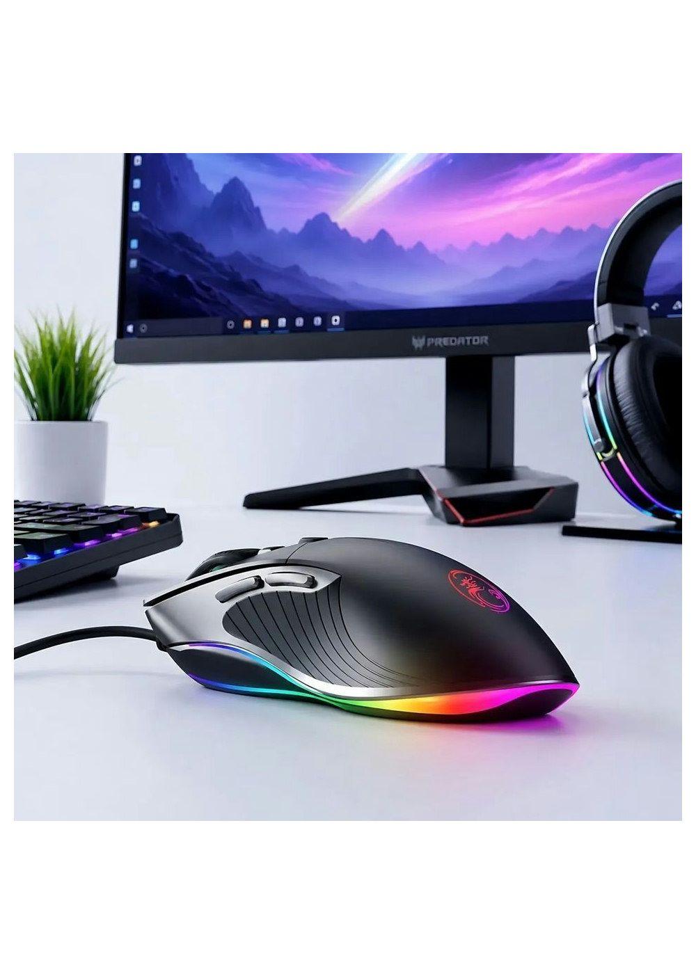 Kit Gamer Mouse Imice X6 6400 Dpi Mousepad Rgb 35x25cm-8