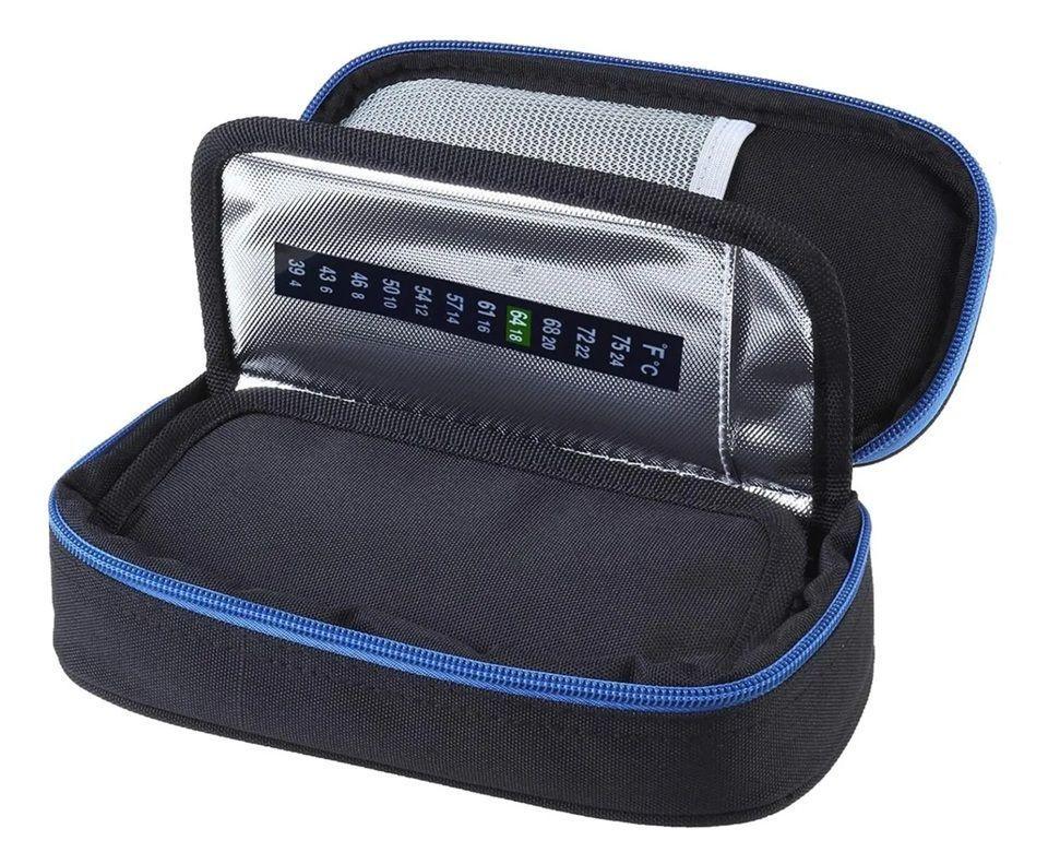 Bolso Estuche Para Viaje Porta Para Insulina Portátil Tela Negro-4