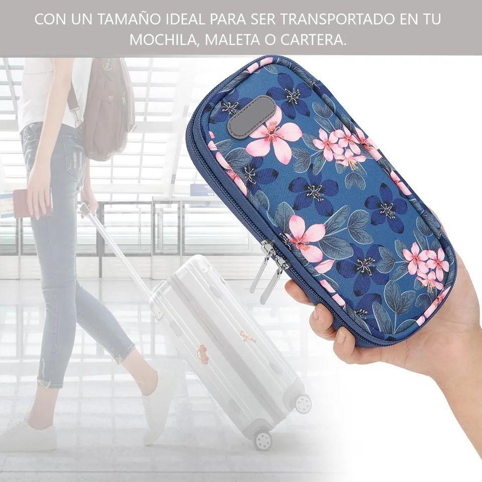 Bolso Estuche Portatil De Viaje Insulina Cooler Refrigerante Flores-2