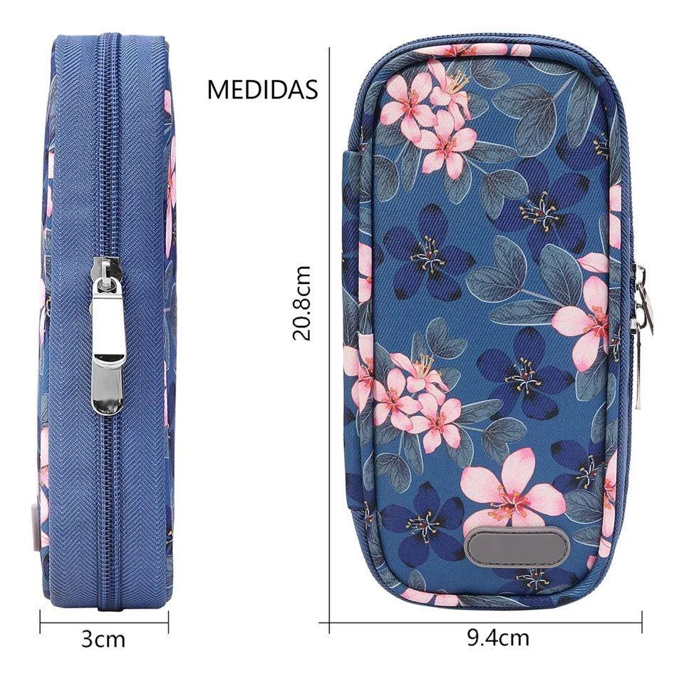 Bolso Estuche Portatil De Viaje Insulina Cooler Refrigerante Flores-3