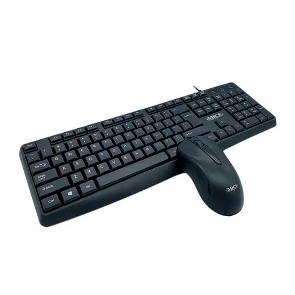 Kit Teclado + Mouse Usb Imice Km-520 Teletrabajo Oficina-0