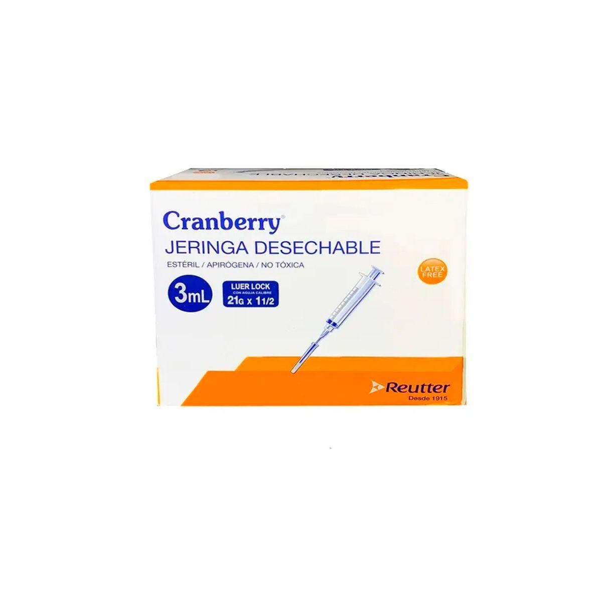Jeringa Desechable 3ml Luer Lock 21g Pack De 10 Unid-0