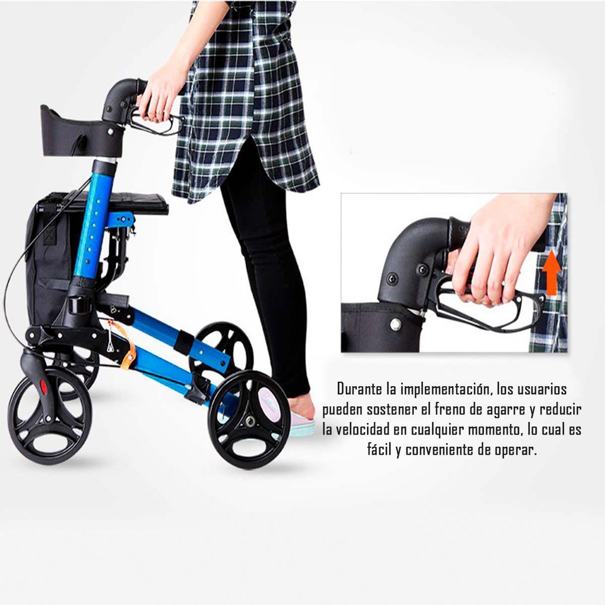 Andador Burrito 4 Ruedas Con Asiento Portatil-2