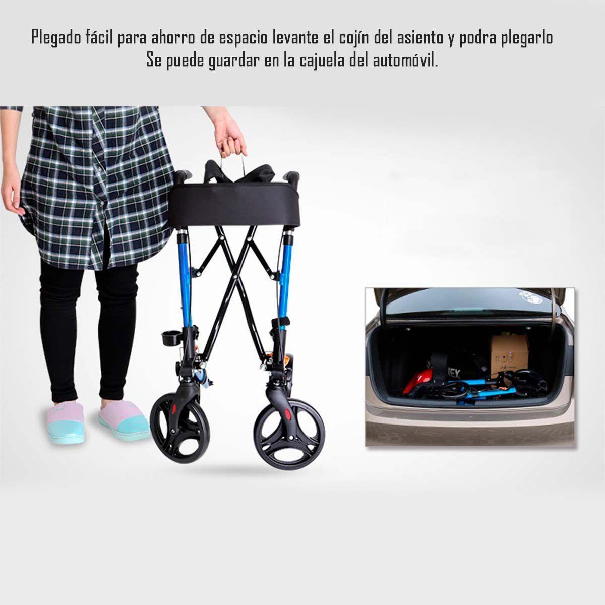 Andador Burrito 4 Ruedas Con Asiento Portatil-3
