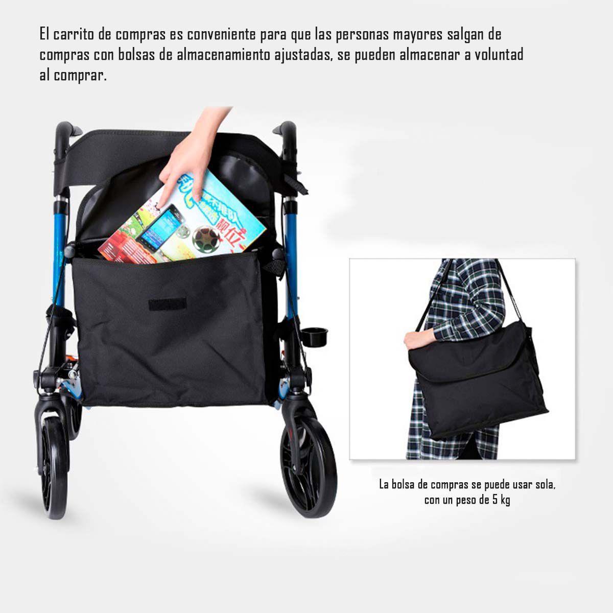 Andador Burrito 4 Ruedas Con Asiento Portatil-6