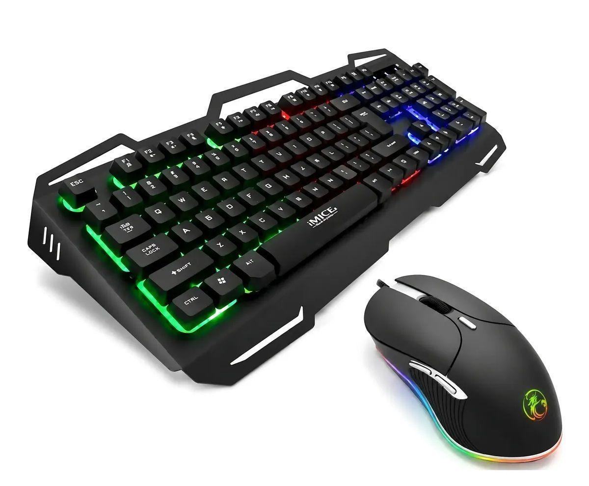 Kit Full Gamer Teclado Mouse Gamer Qwerty Us Ak-400-5