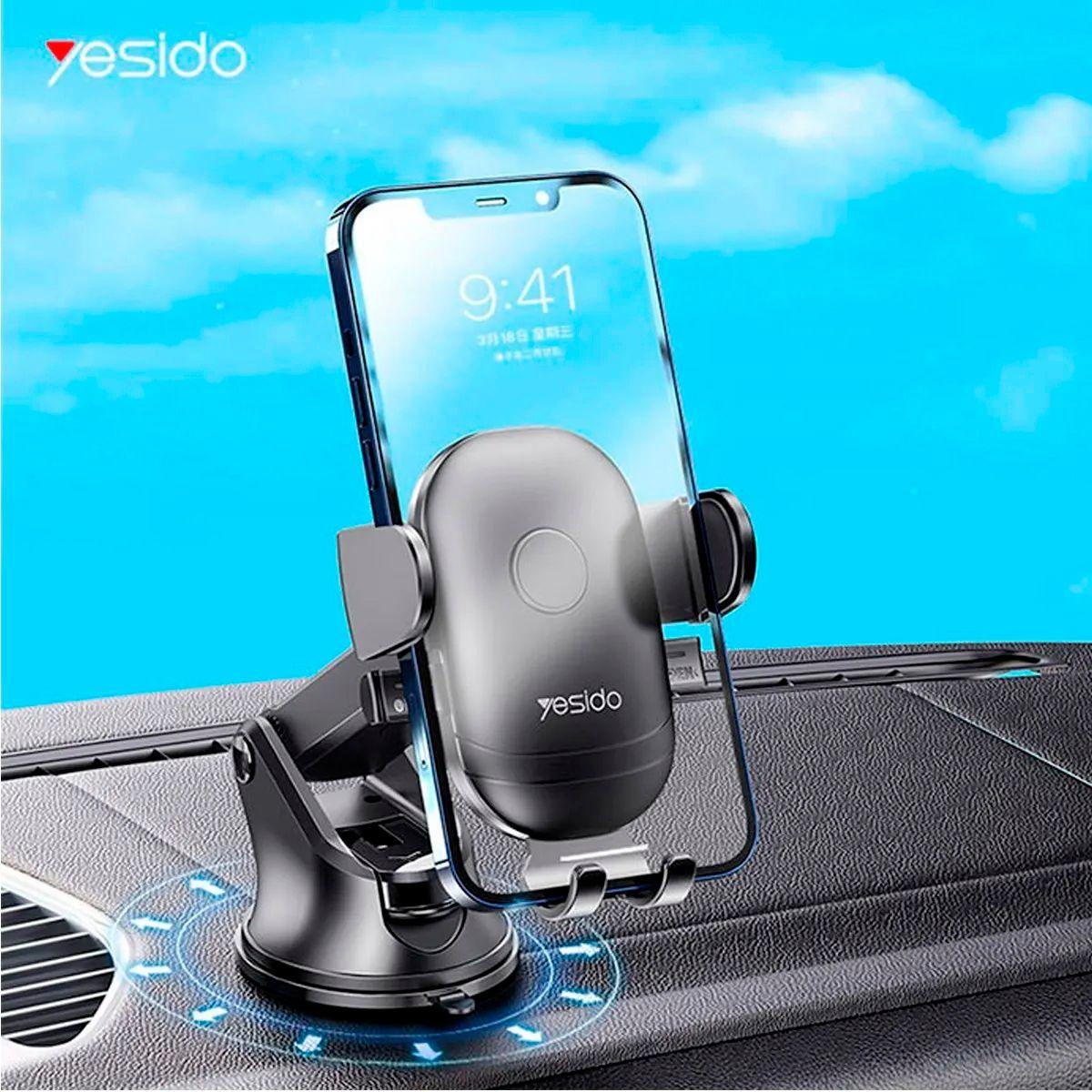 Soporte Holder Celular Auto Con Ventosa Brazo Yesido C138-6