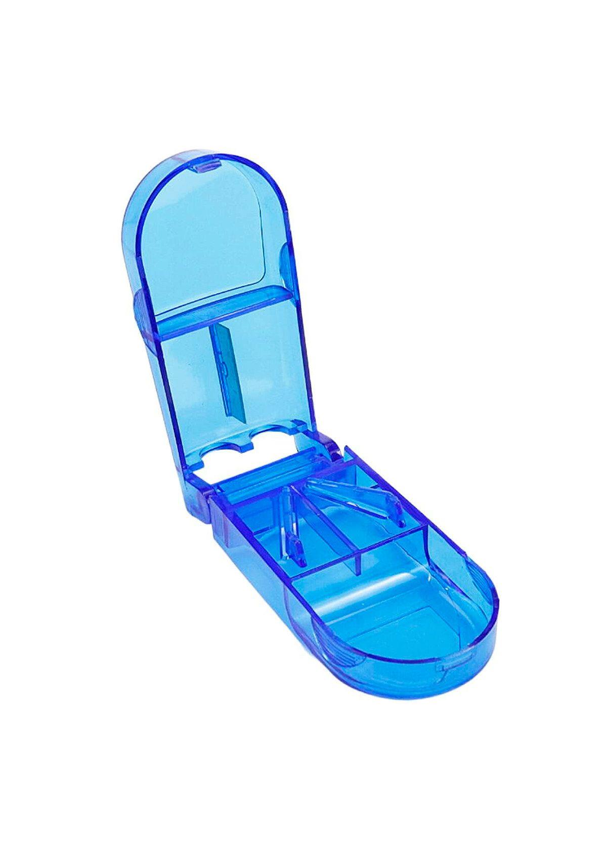 Pastillero Organizador Cortador Dosificador Pastilla Oneder Azul-0