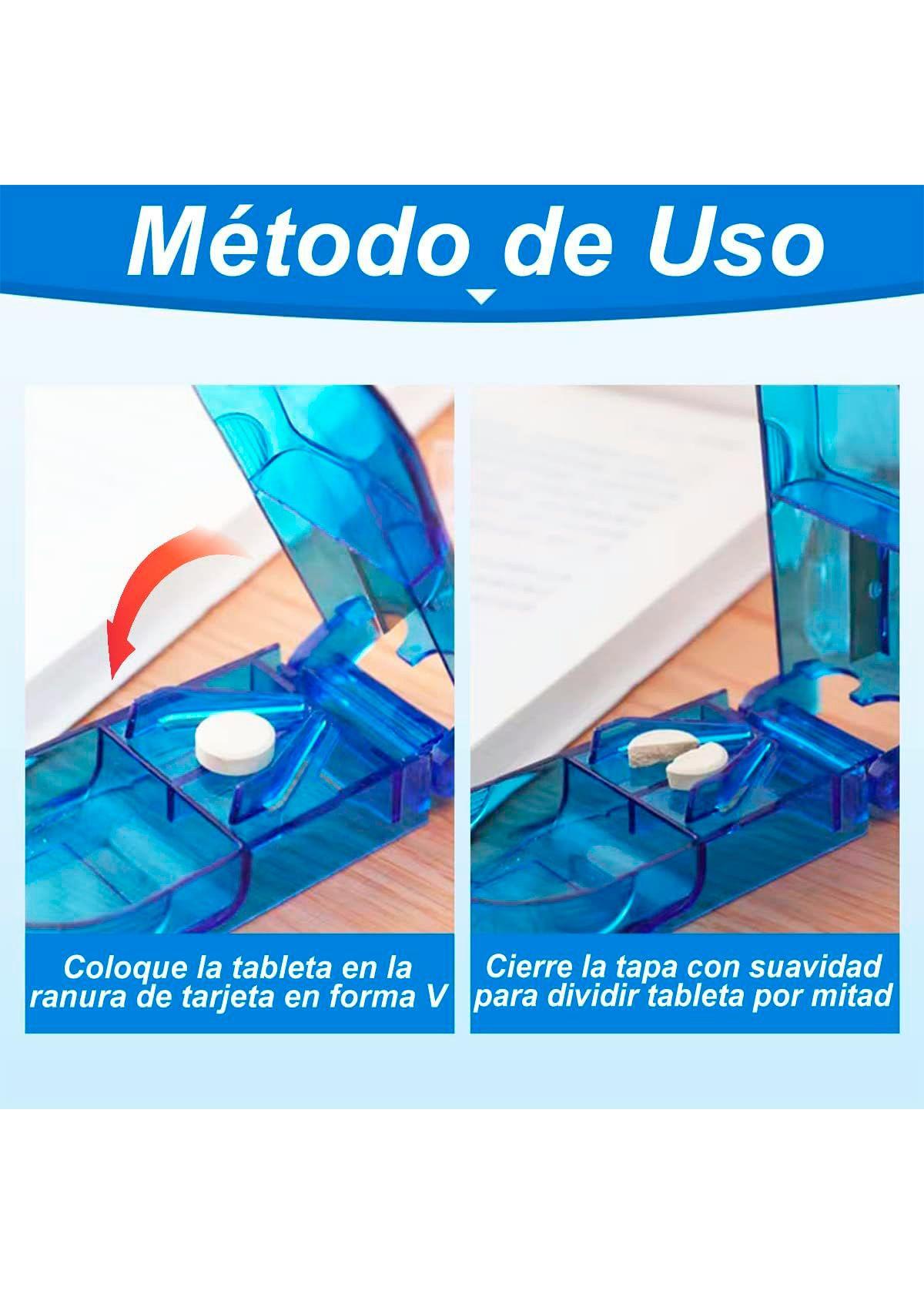 Pastillero Organizador Cortador Dosificador Pastilla Oneder Azul-4