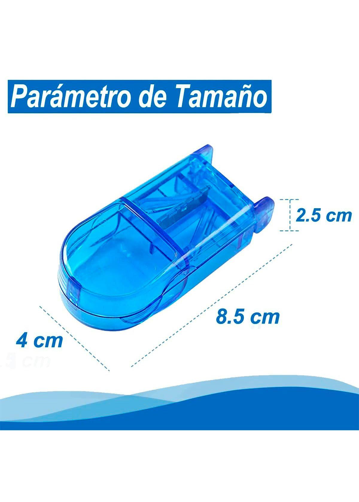 Pastillero Organizador Cortador Dosificador Pastilla Oneder Azul-6