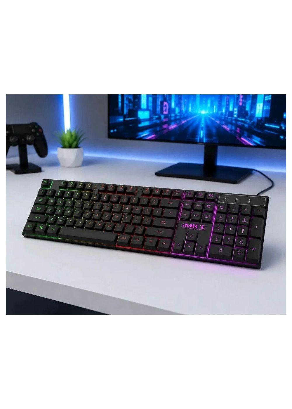 Kit Gamer Teclado Ak600 New + Mouse X6 3200 + Mousepad S Rgb Negro-3
