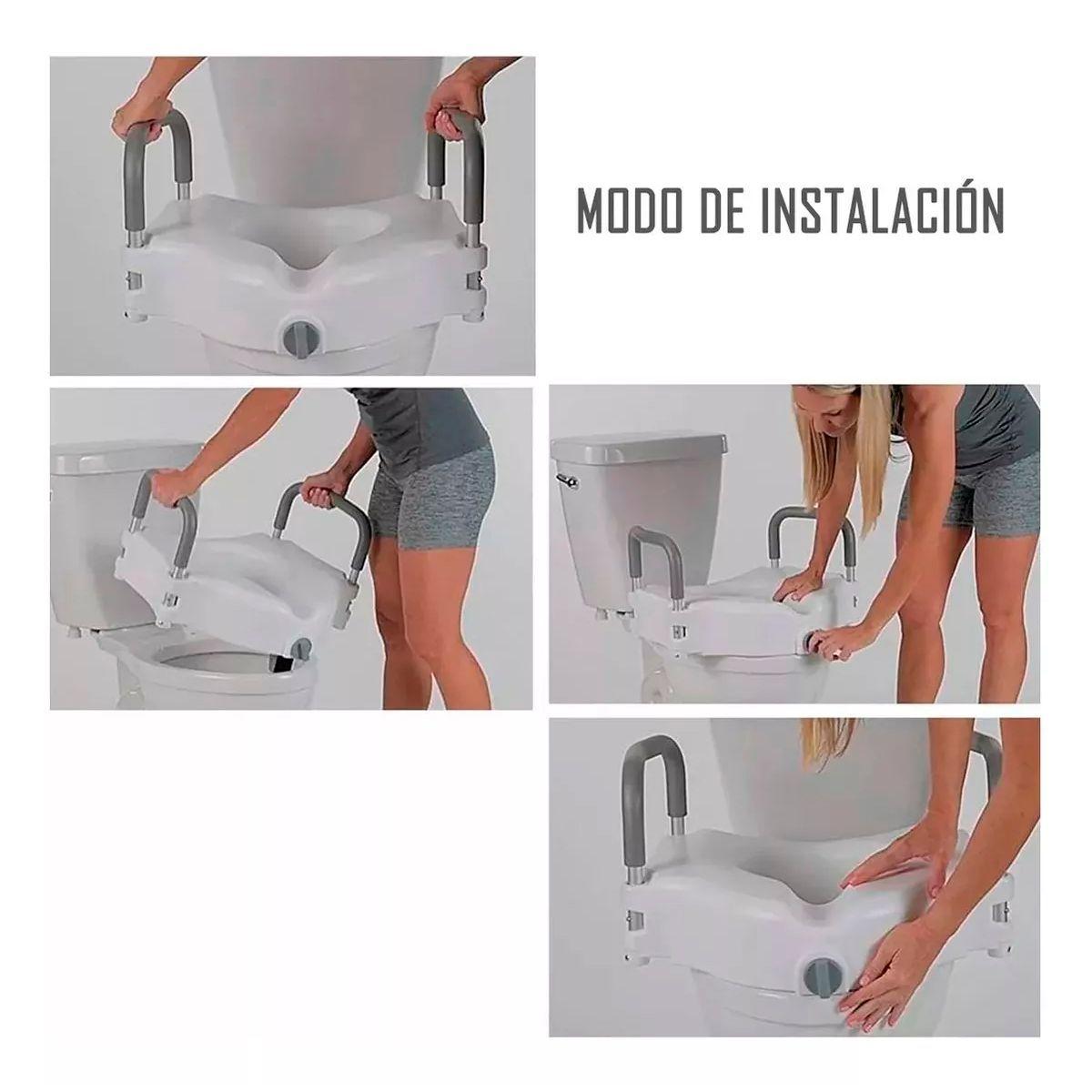 Alza Baño con apoya Brazos Desmontables Portátil-2