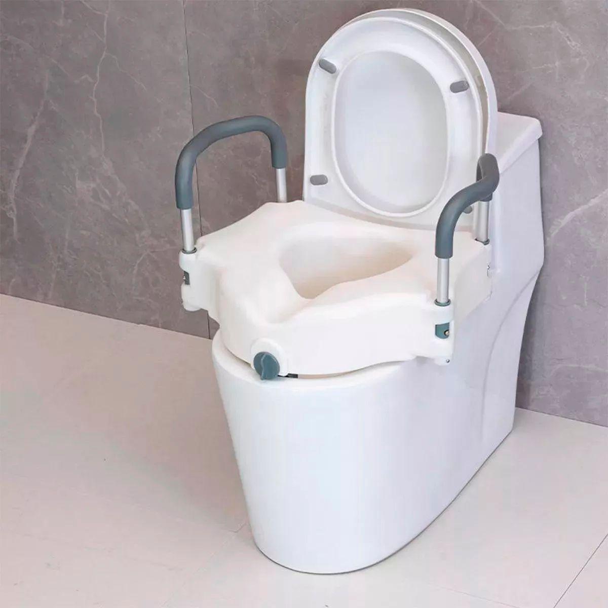 Alza Baño con apoya Brazos Desmontables Portátil-3