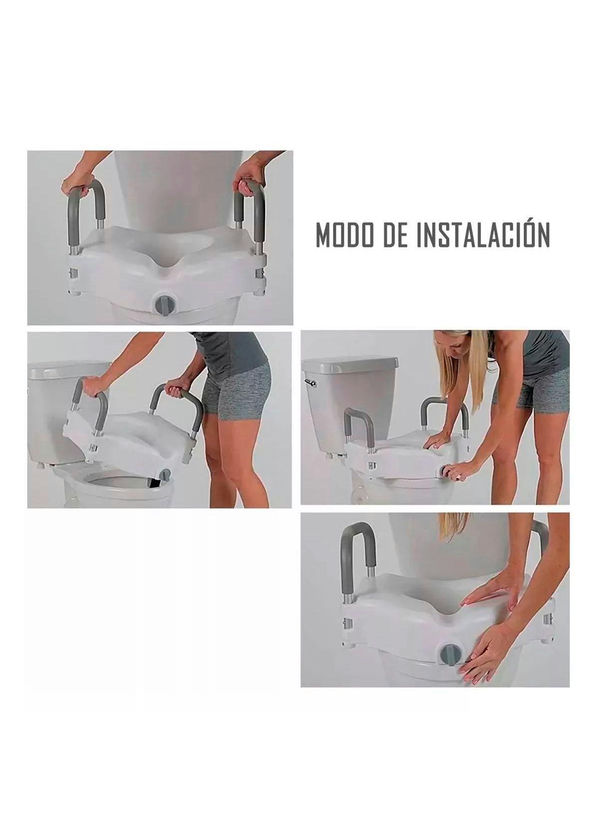 Alza Baño con apoya Brazos Desmontables Portátil-2