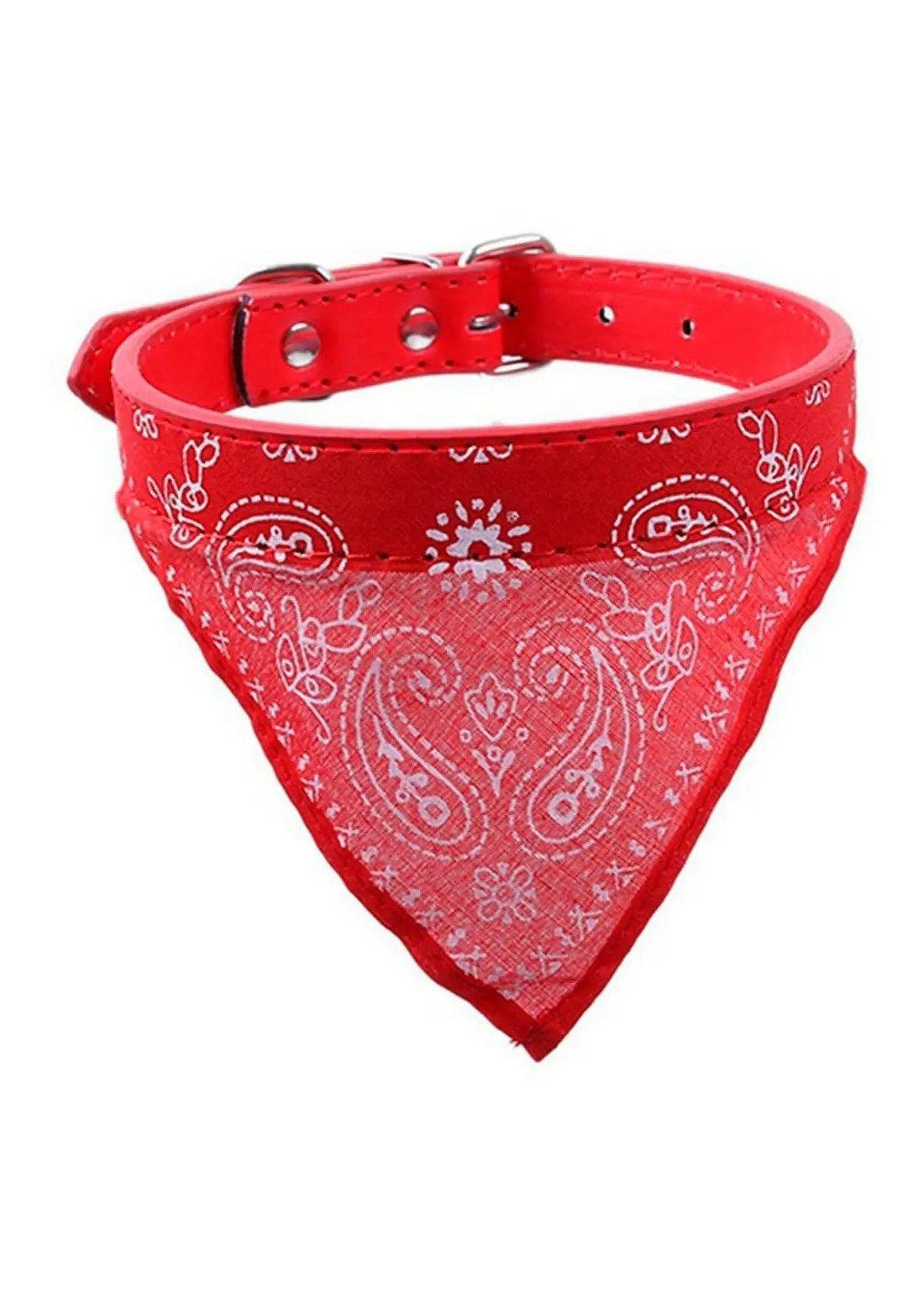Collar Para Mascota Perro Gato Con Pañuelo Talla S Rojo-1