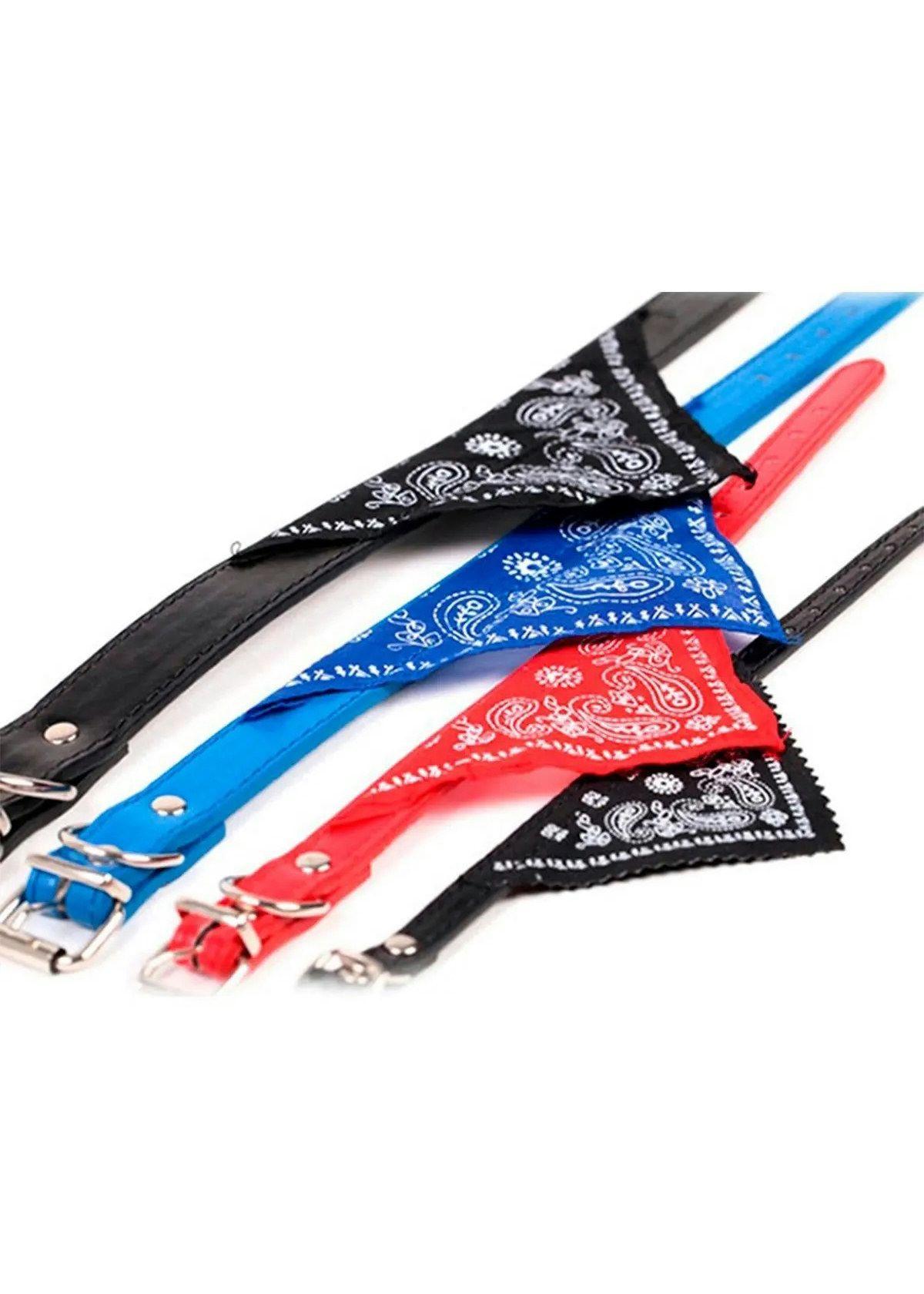Collar Para Mascota Perro Gato Con Pañuelo Talla S Rojo-3