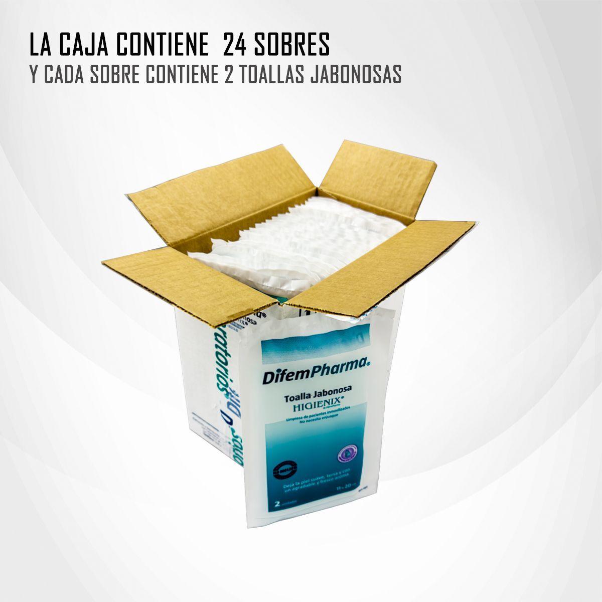 Toallas Jabonosa Higienix Sin Enjuague Sobre 2 Ud - Caja 24u-1