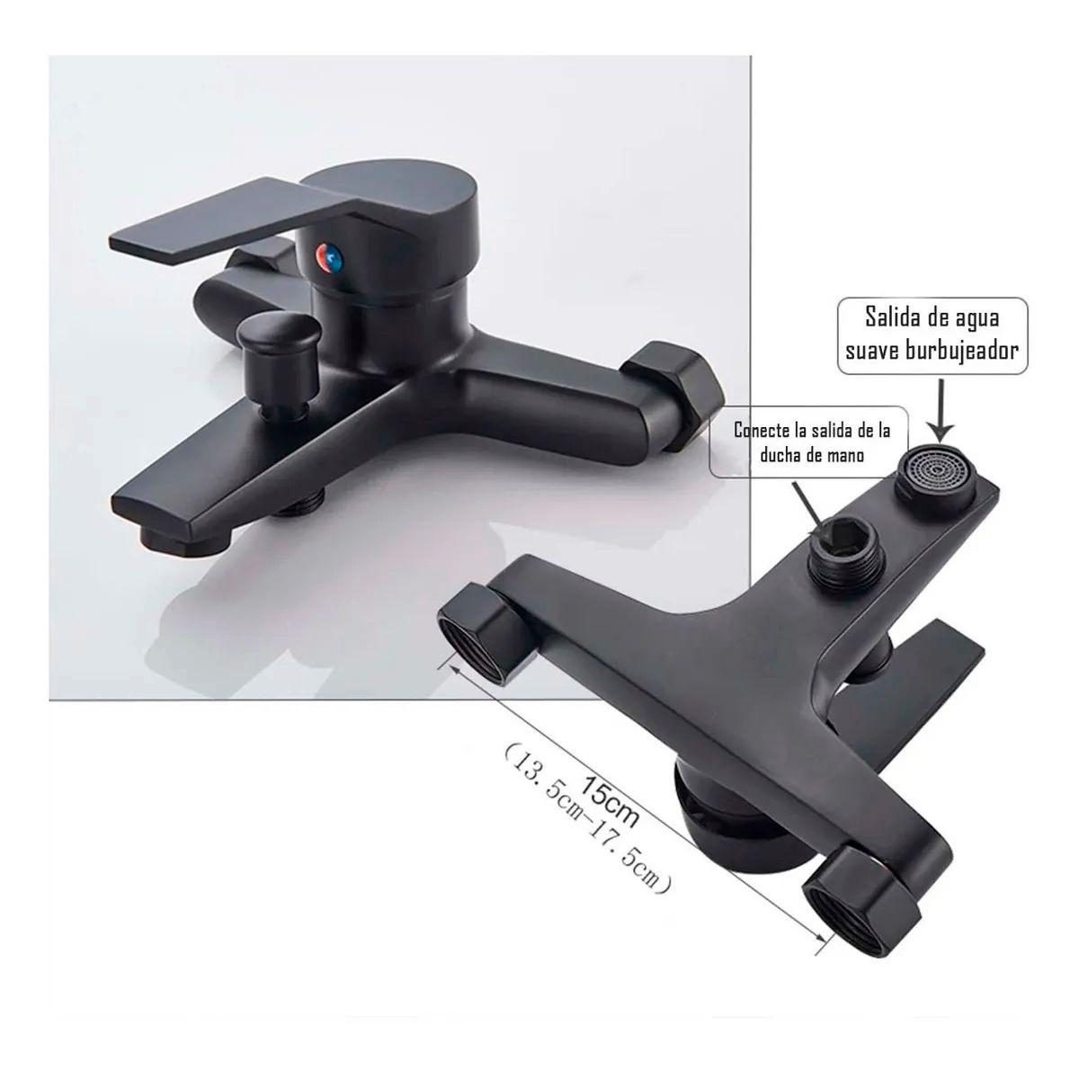 Set Llave Grifería Baño Ducha Mas Tina Monomando 3 En 1-1