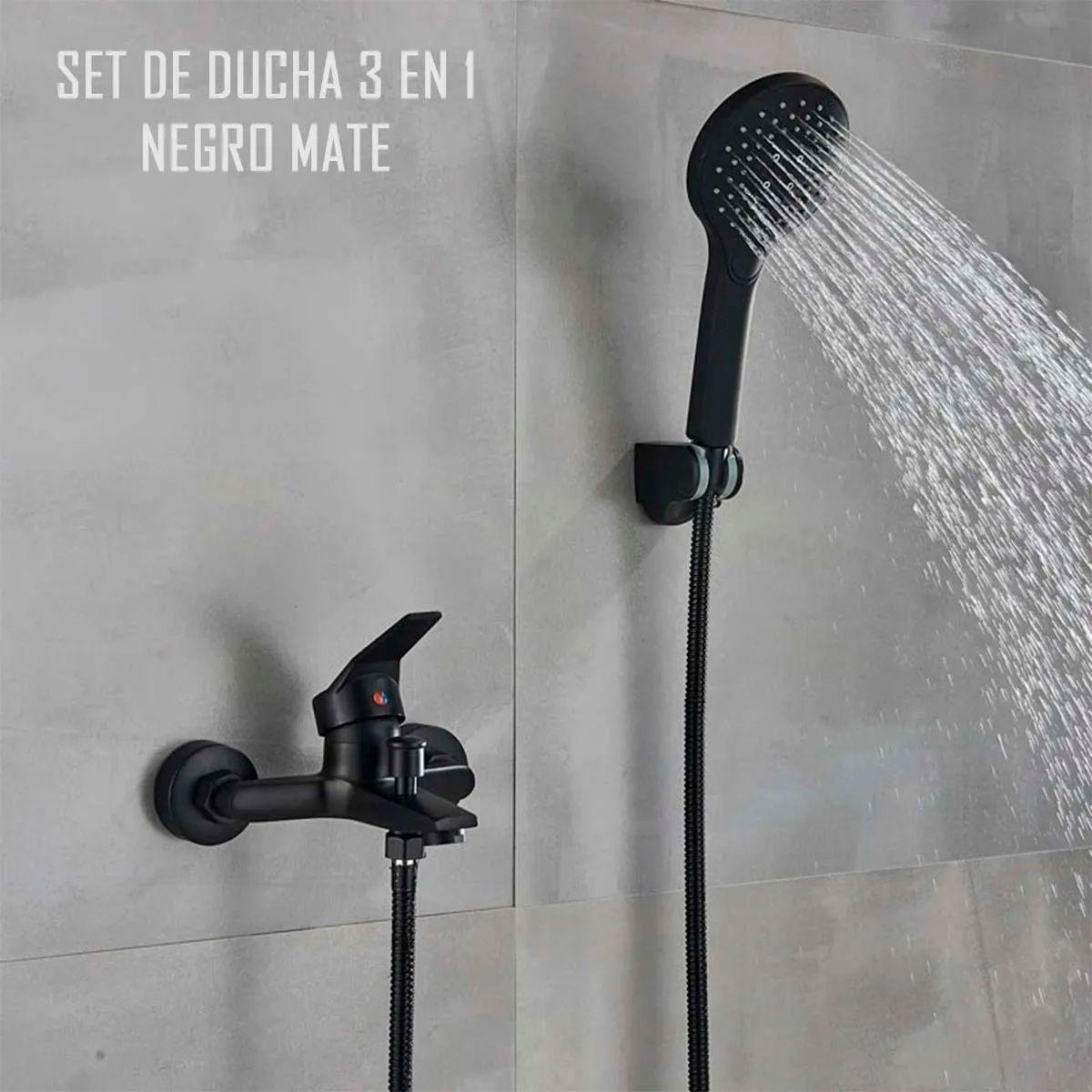 Set Llave Grifería Baño Ducha Mas Tina Monomando 3 En 1-4