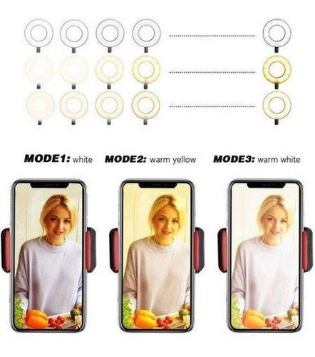 Kit 2en1 Aro Luz Fotografia Led Selfie Soporte Tik Tok-6