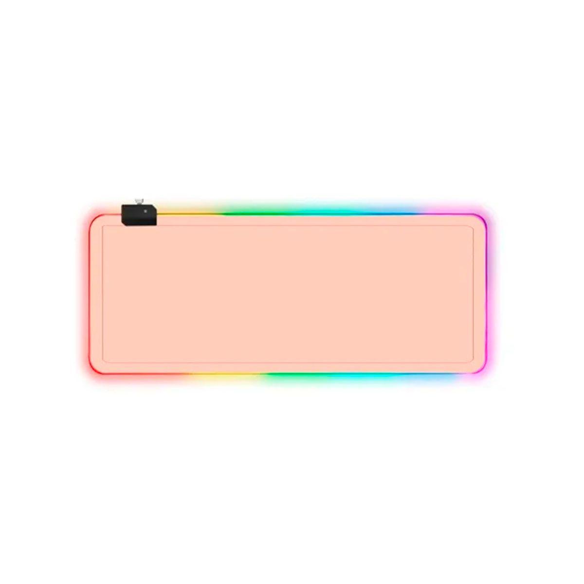 Mousepad Gamer Led Rgb Usb 80x30cm Rosado-0