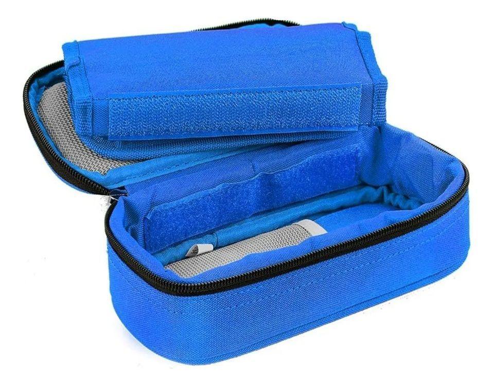 Bolso Estuche Porta Insulina Refrigerante Portatil De Viaje Tela Azul-3