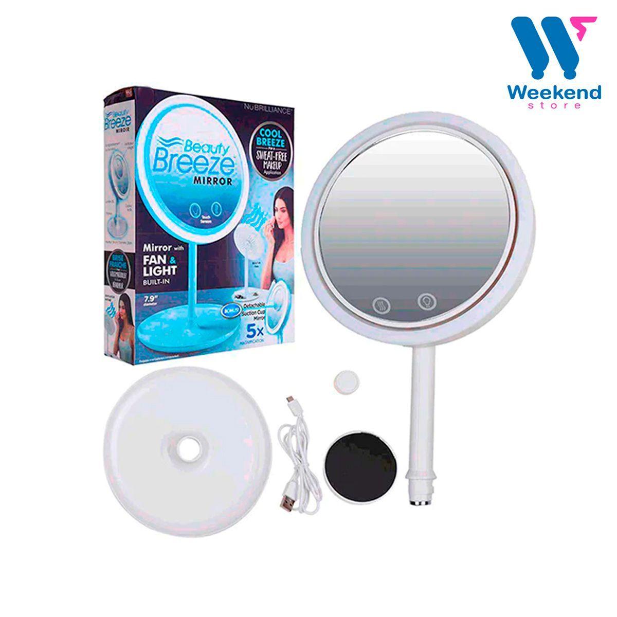 Espejo Con Luz Led Para Maquillaje Plegable Escritorio-6