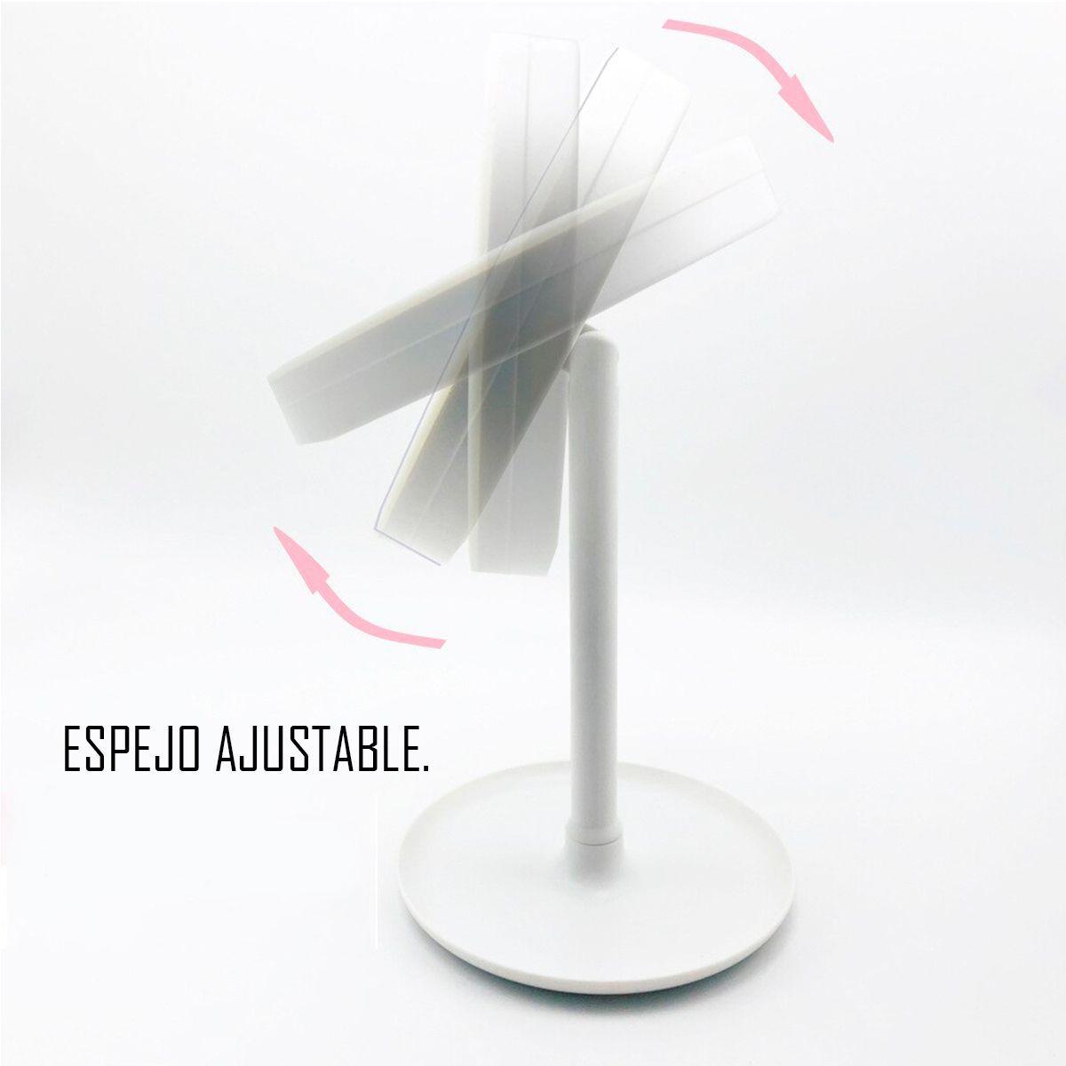 Espejo Con Luz Led Para Maquillaje Plegable Escritorio-4