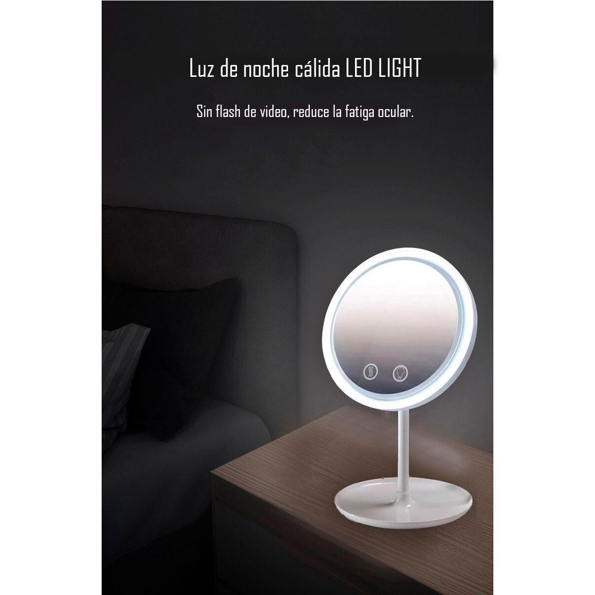 Espejo Con Luz Led Para Maquillaje Plegable Escritorio-3