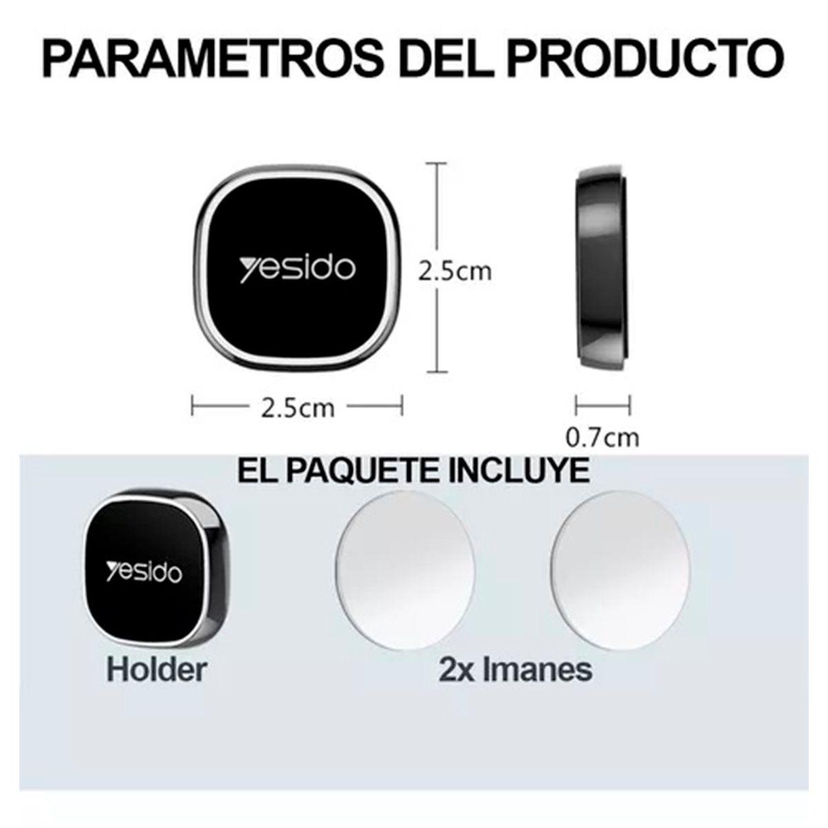 Soporte Holder Porta Celular Magnetico Para Auto Yesido C81 Negro-2