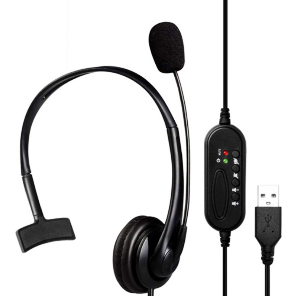 Audifono Usb Pc Notebook Con Micrófono para Teletrabajo-1