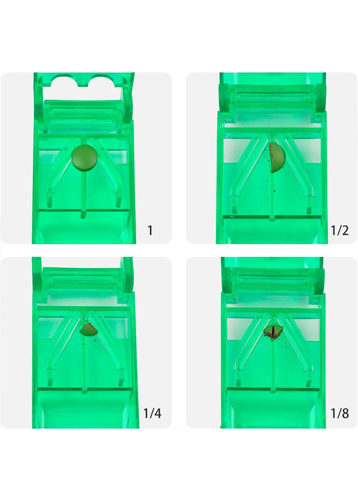 Pastillero Organizador Cortador Dosificador Pastilla Oneder Verde-3